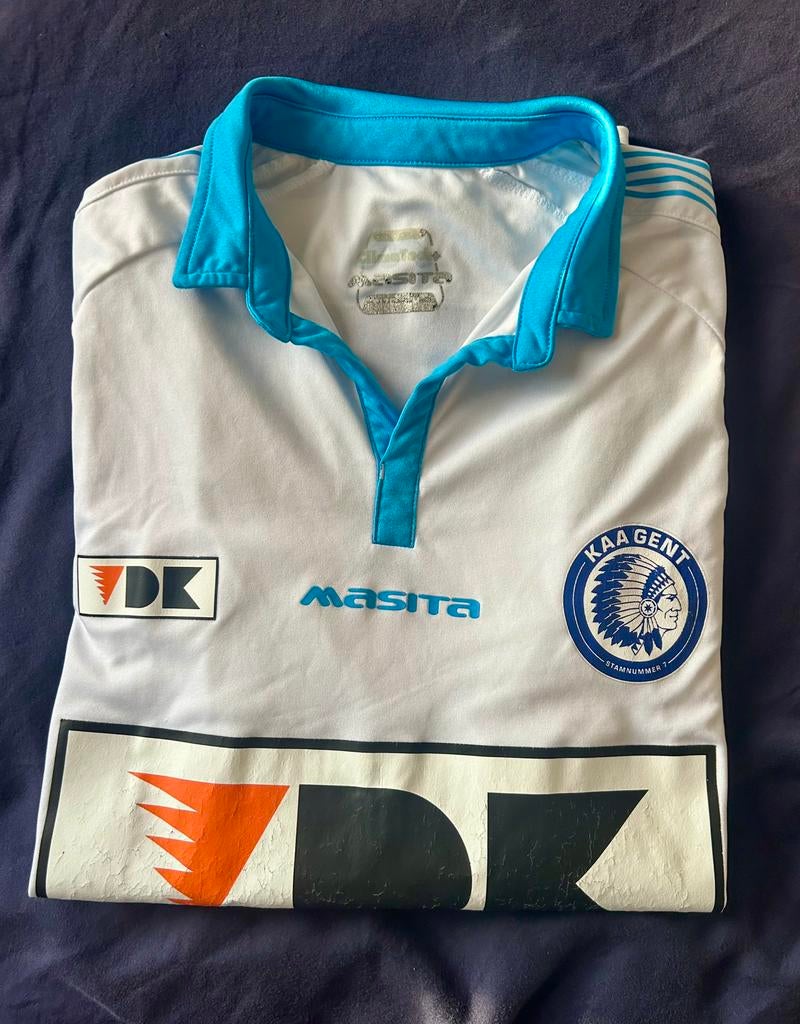 AA Gent matchworn, Hannes van der Bruggen. Medium, Verzamelen, Ophalen of Verzenden, Gebruikt, Shirt