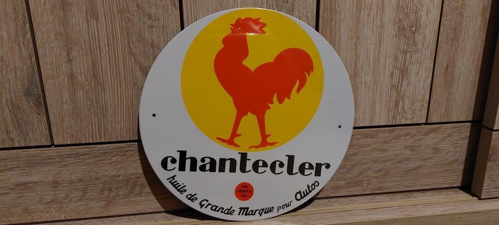 Enseigne publicitaire Chantecler huile automobile, Enlèvement ou Envoi, Neuf, Panneau publicitaire