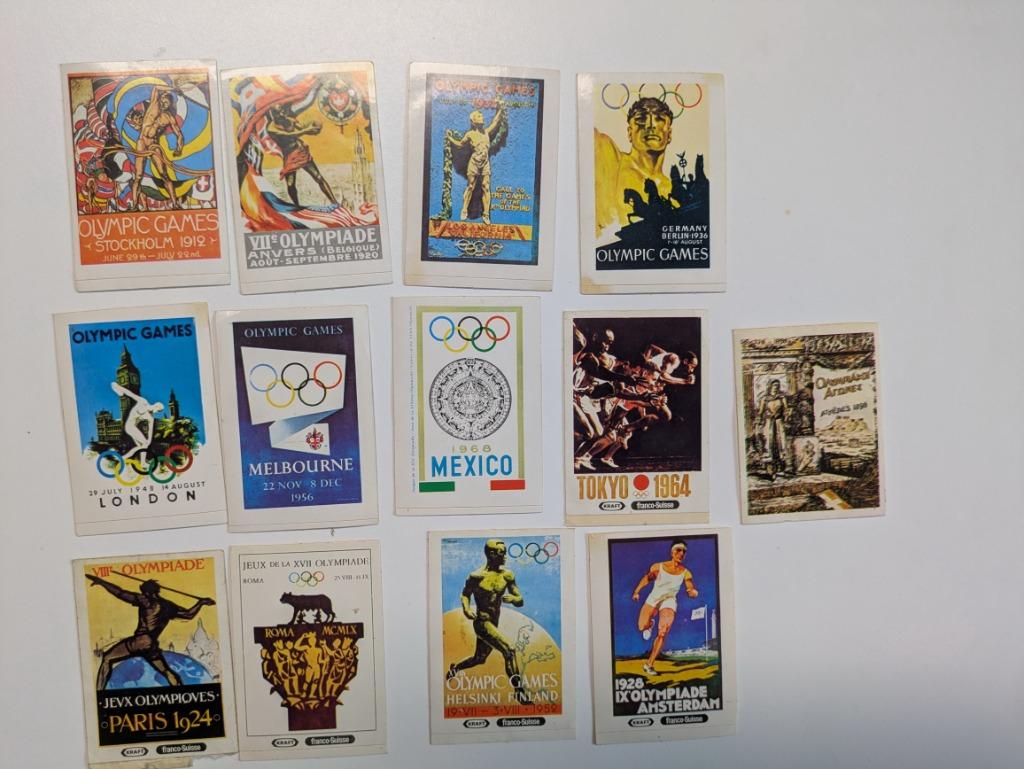 13 AUTOCOLLANTS BIFI ET GEN. CHOCOLATE POUR LES JEUX OLYMPIQ, Envoi