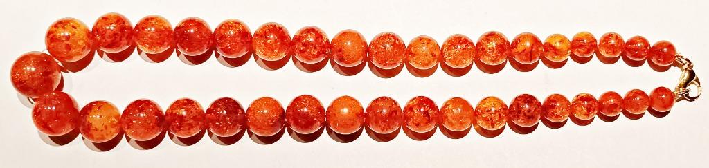 Collier de grosses perles rondes d'ambre naturelle NEUF, Bijoux, Sacs & Beauté, Neuf, Pierre ou Minéral, Enlèvement ou Envoi, Brun