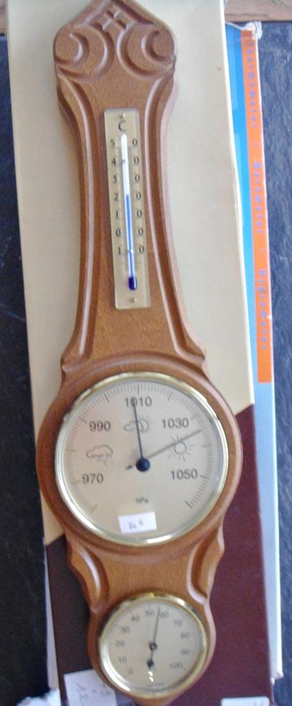 Station météo Thermo/Baro/Hygromètre Möller-Therm 44X12 cm, Audio, Tv en Foto, Weerstations en Barometers, Nieuw, Weerstation