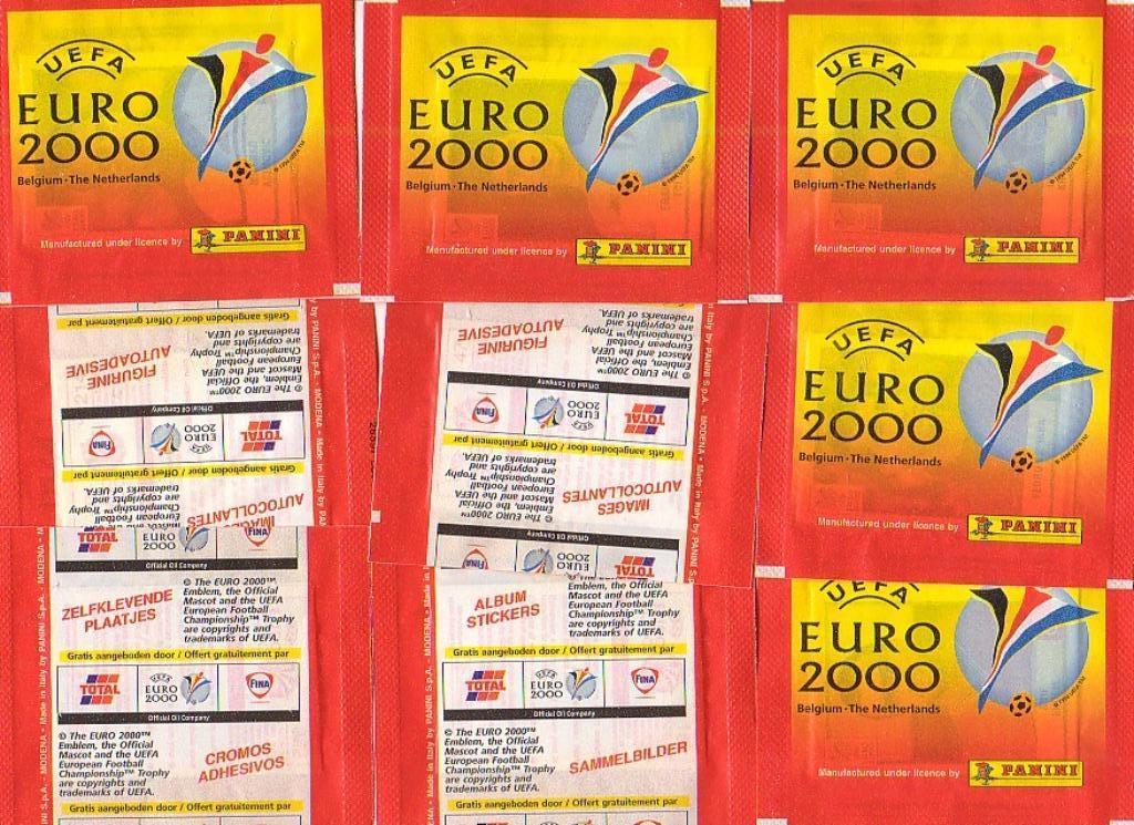 Panini / Euro 2000 Total - Fina / 25 gesloten zakjes, Verzamelen, Verzenden, Nieuw, Poster, Plaatje of Sticker