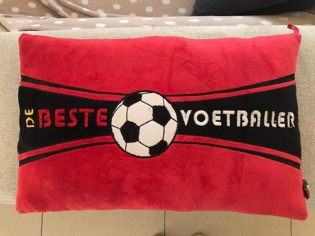 Kussen – De Beste Voetballer, Jongetje of Meisje, Ophalen of Verzenden, Zo goed als nieuw, Kussen