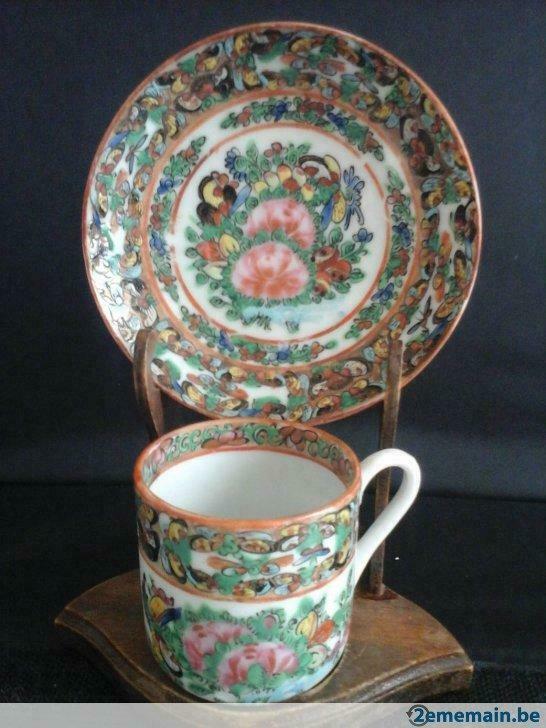 Een 19/20 Chinese koffiekop en schotel, Ophalen of Verzenden