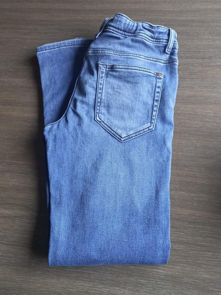 Jeansbroek, jog denim straight, maat 164, Kinderen en Baby's, Kinderkleding | Maat 164, Broek, Gebruikt, C&A, Ophalen of Verzenden