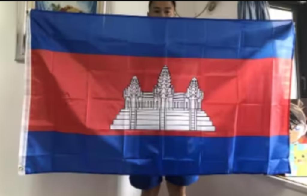 Grote vlag Cambodja (150x90cm), Ophalen of Verzenden, Nieuw