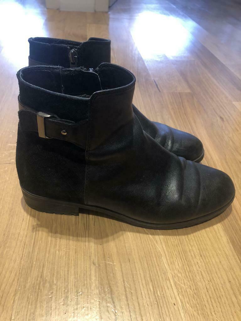 Bottines en cuir taille 36, Autre, Boots et Botinnes, Porté, Noir