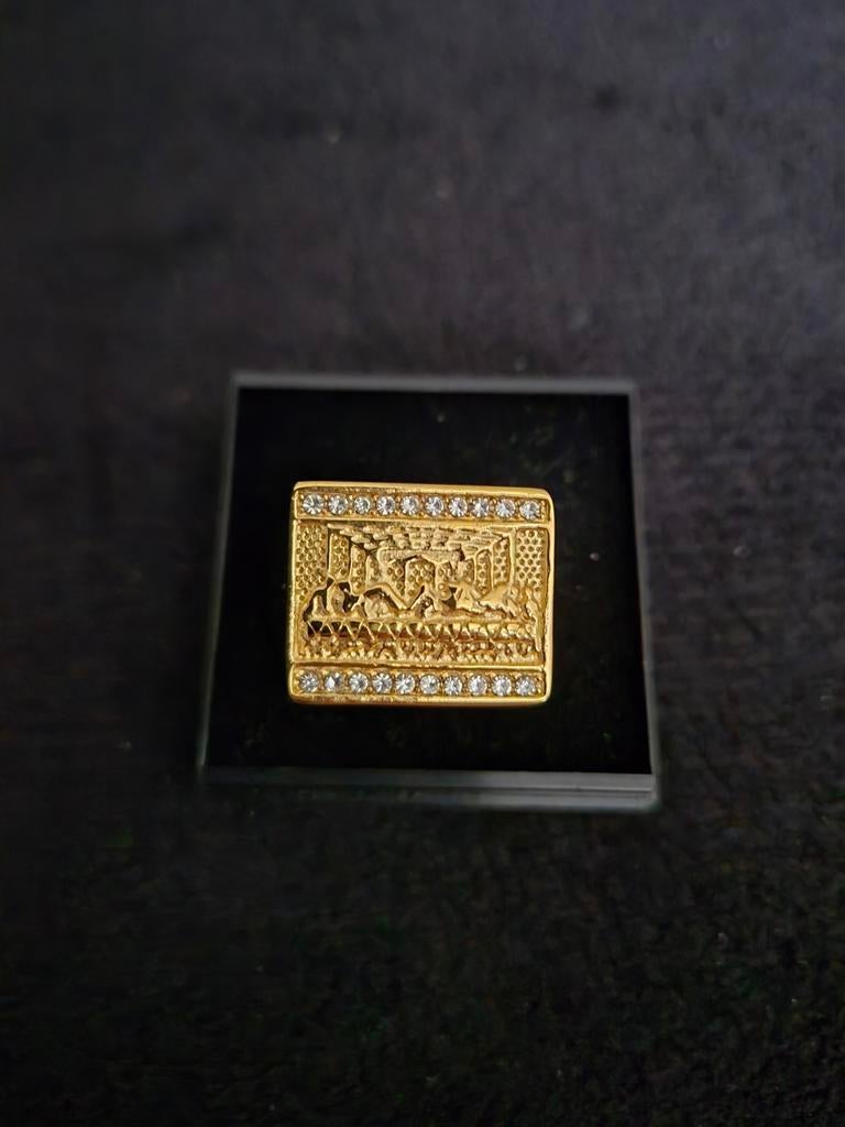Nieuwe ring in stainless steel maat 66, IJzer of Staal, Heer, Nieuw, Ophalen of Verzenden