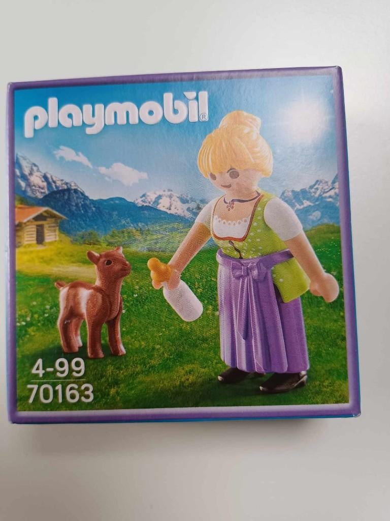 Zeldzame playmobil 70163 Boerin met geit Milka NIEUW, Verzamelen, Poppetjes en Figuurtjes, Nieuw, Ophalen
