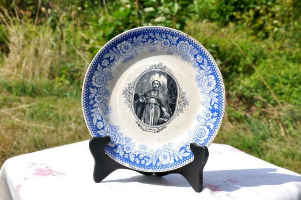 assiette religieuse boch keramis saint Ambroise, Enlèvement ou Envoi