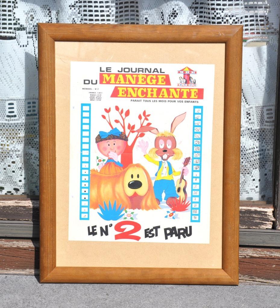 poster du manége enchanté dans cadre, Collections, Enlèvement ou Envoi, Utilisé