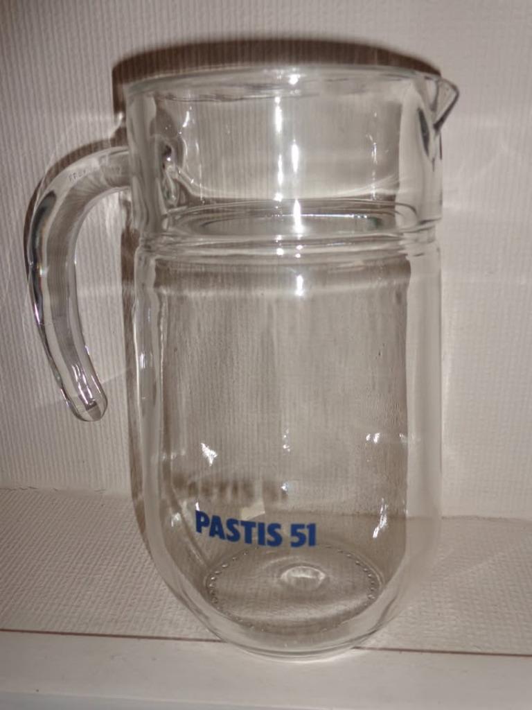 Cruche en verre PASTIS 51, Nieuw, Ophalen of Verzenden, Glas, Kom(men)