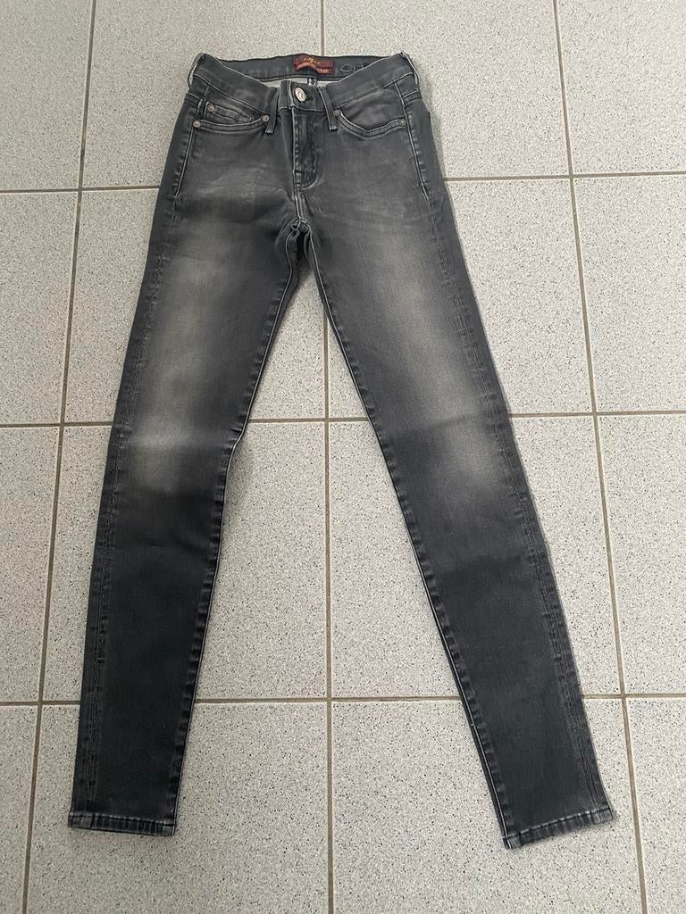 Grijze skinny jeans van Seven for all mankind maat 25, Gris, Enlèvement ou Envoi, W27 (confection 34) ou plus petit, Porté