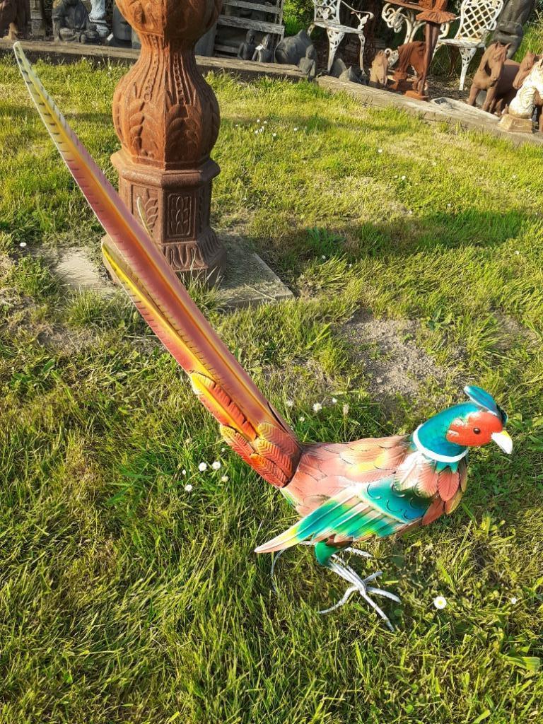 SUPERBE FAISAN EN METAL PATINE, Enlèvement ou Envoi, Neuf, Métal, Animal
