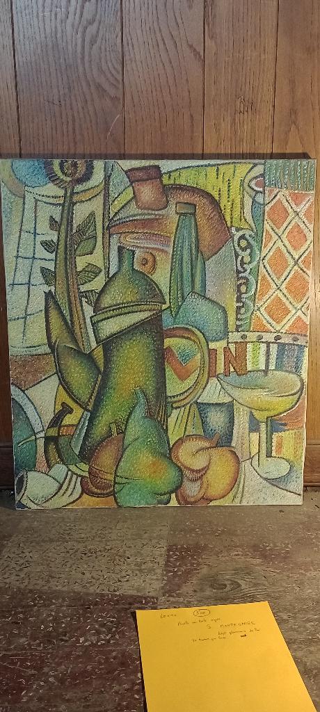 Peinture sur toile "Serge Montegnies", 60x70, n500, Antiquités & Art, Enlèvement ou Envoi
