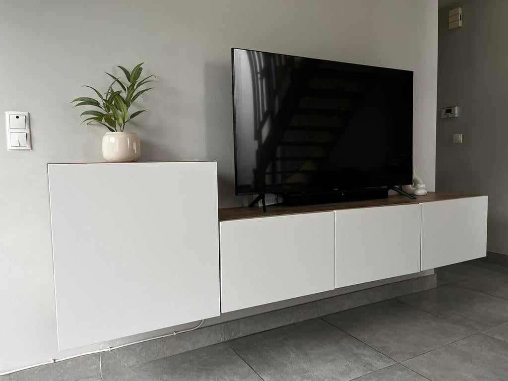 IKEA tv-meubel en zuil, Ophalen, Overige materialen, Gebruikt, 200 cm of meer