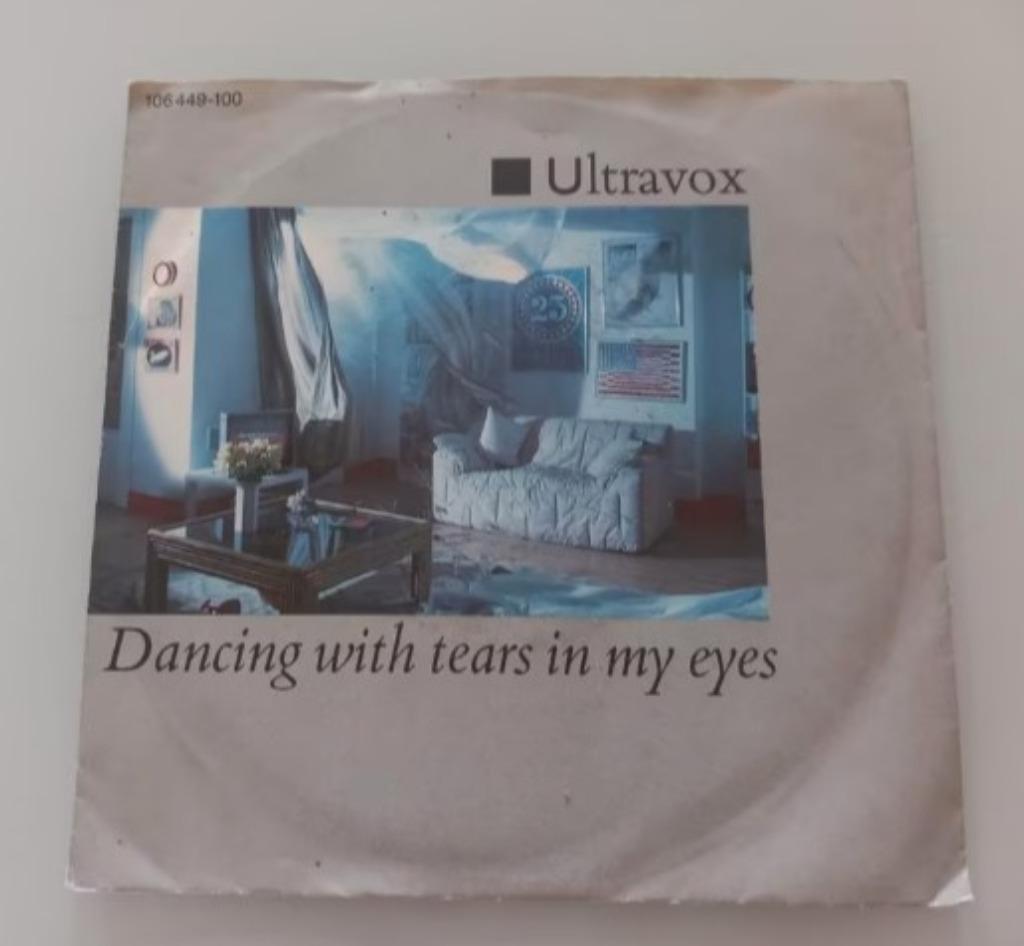 Vinyl 7" single Ultravox Dancing with tears Synth Pop 80s, Enlèvement ou Envoi, 7 pouces, Pop, Single