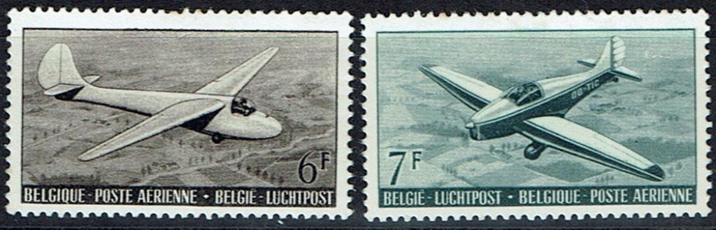Luchtpost PA28/29 België postfris, Postzegels en Munten, Postzegels | Europa | België, Luchtvaart, Verzenden, Postfris, Postfris