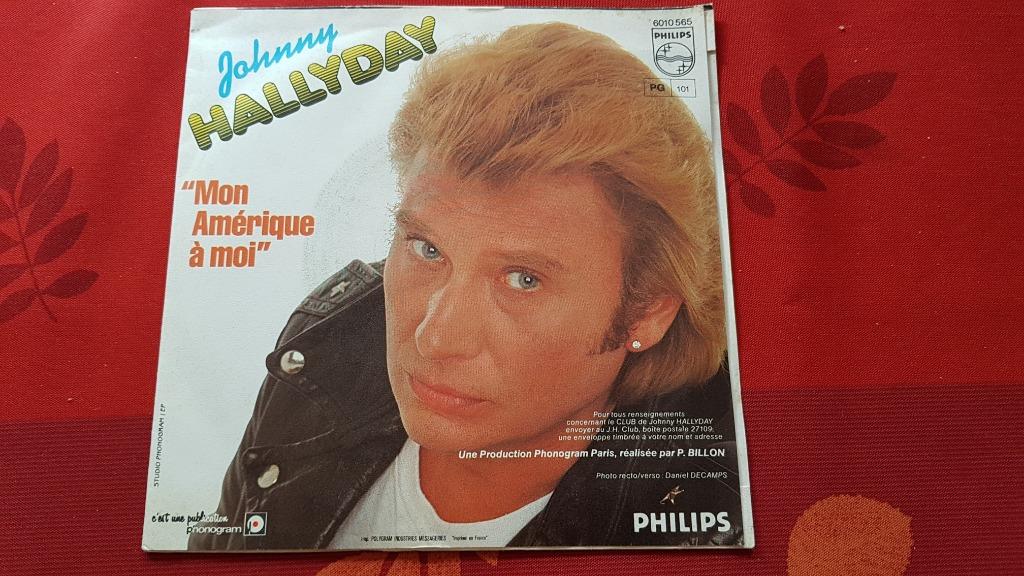 Disque vinyl 45 tours Johnny Hallyday, Enlèvement ou Envoi, Comme neuf, Pop rock