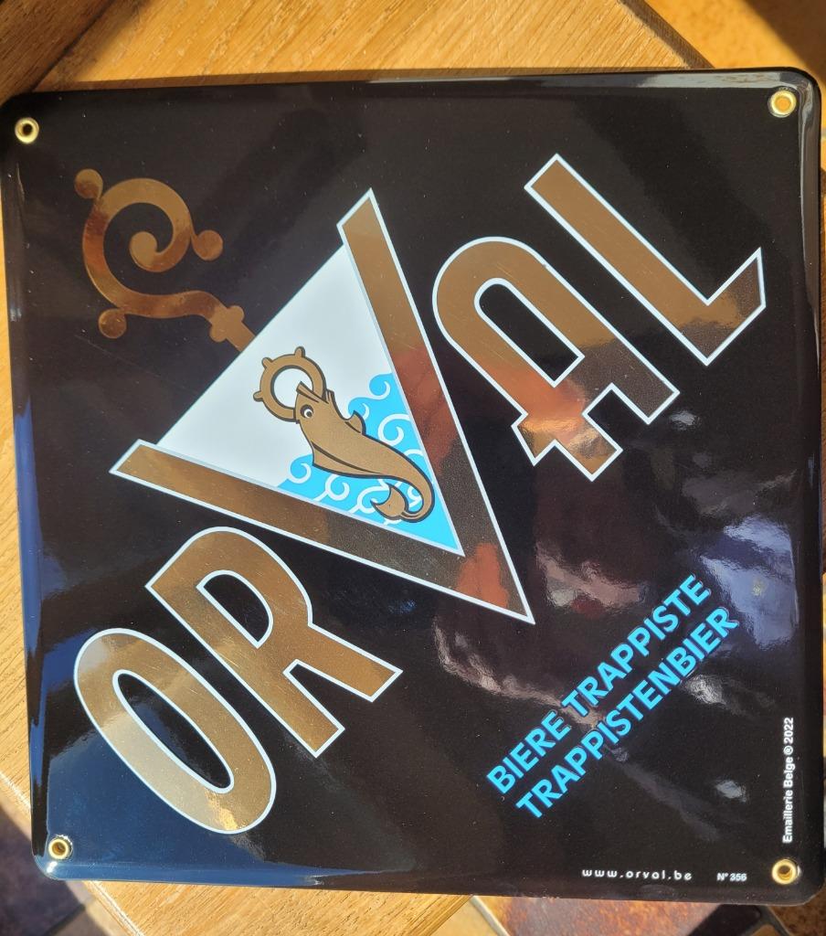 MAGNIFIQUE PLAQUE ORVAL EMAILLEE, Enlèvement ou Envoi, Neuf, Panneau, Plaque ou Plaquette publicitaire