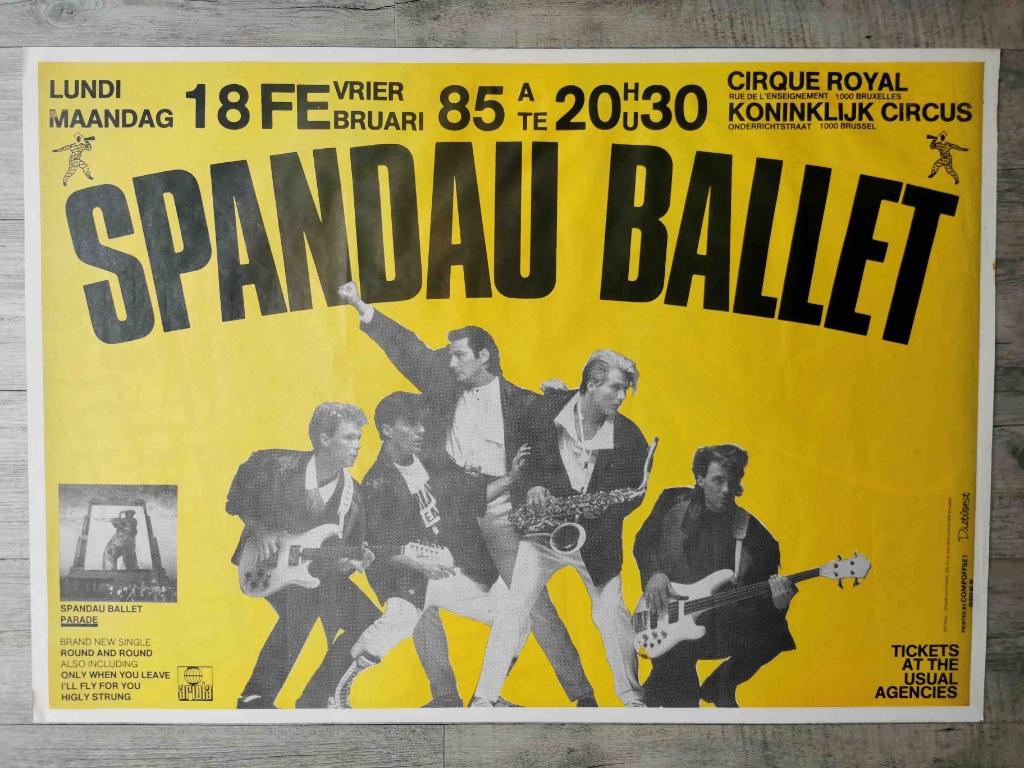 SPANDAU BALLET - AFFICHE ORIGINALE - 70/100 CM, Rectangulaire horizontal, Comme neuf, Musique, Affiche ou Poster pour porte ou plus grand