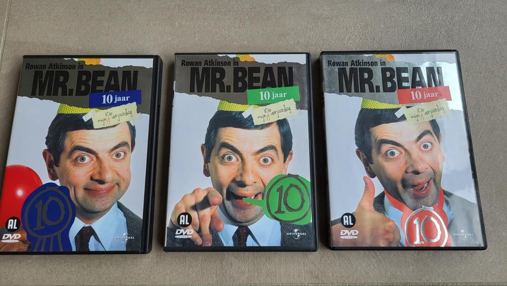 3 dvd's Mr Bean 10 jaar, Cd's en Dvd's, Ophalen of Verzenden, Zo goed als nieuw