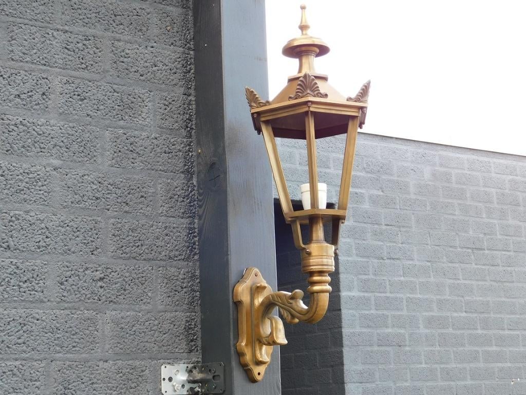 Prachtige klassieke wandlamp Karel - messing gepatineerd, Ophalen of Verzenden