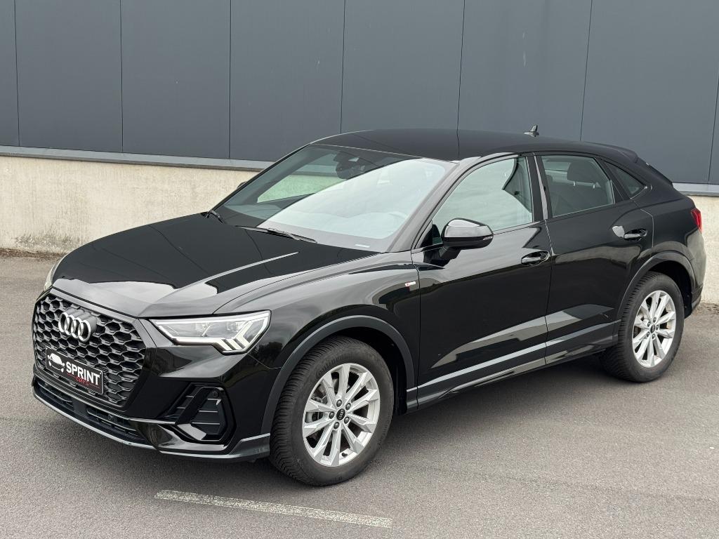 Audi Q3 35 TFSI Sportback S-Tronic S-Line | Navi | ZetVerw., Stof, 1498 cc, 4 cilinders, Zwart