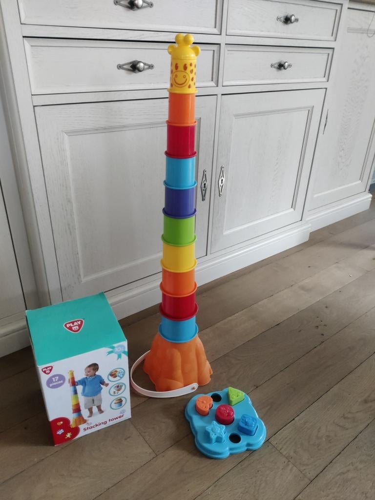 Play stapeltoren en vormenstoof in 1, Ophalen, Zo goed als nieuw
