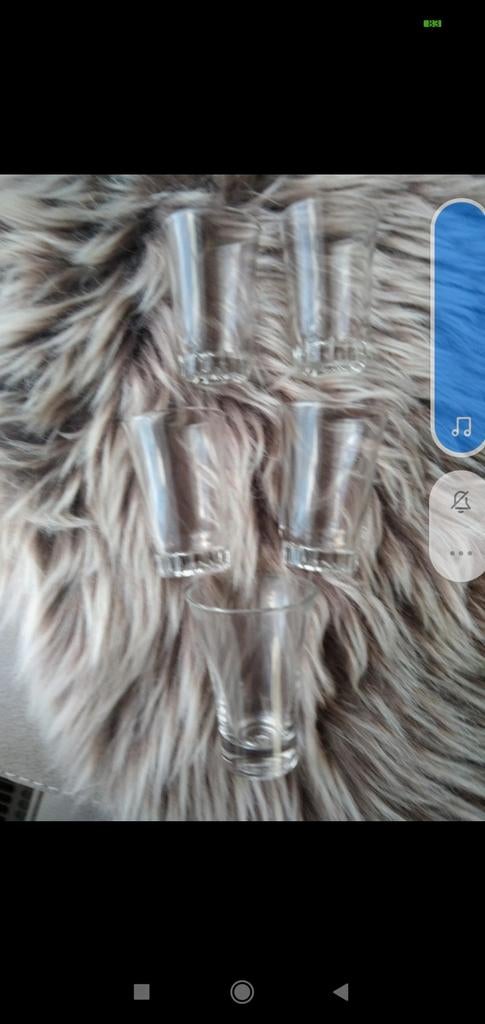 5 borrelglaasjes, Verzamelen, Glas en Drinkglazen, Ophalen of Verzenden