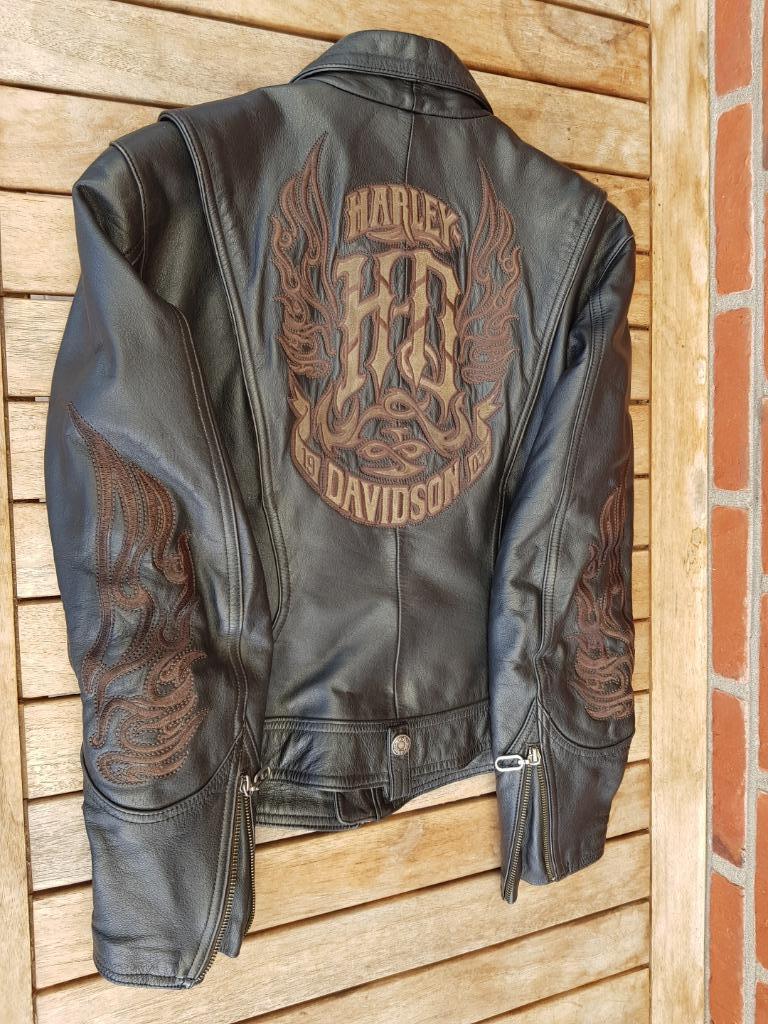 HARLEY DAVIDSON LEDEREN JAS, Jas | leer, Harley Davidson, Ophalen of Verzenden, Dames