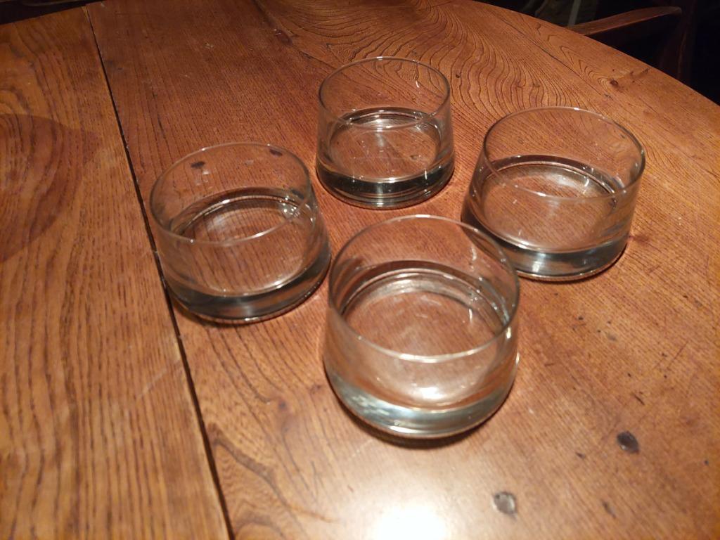 4 verrines rondes verre  9,9 cm Vertigo Durobor, Huis en Inrichting, Overige typen, Ophalen of Verzenden, Overige stijlen, Glas