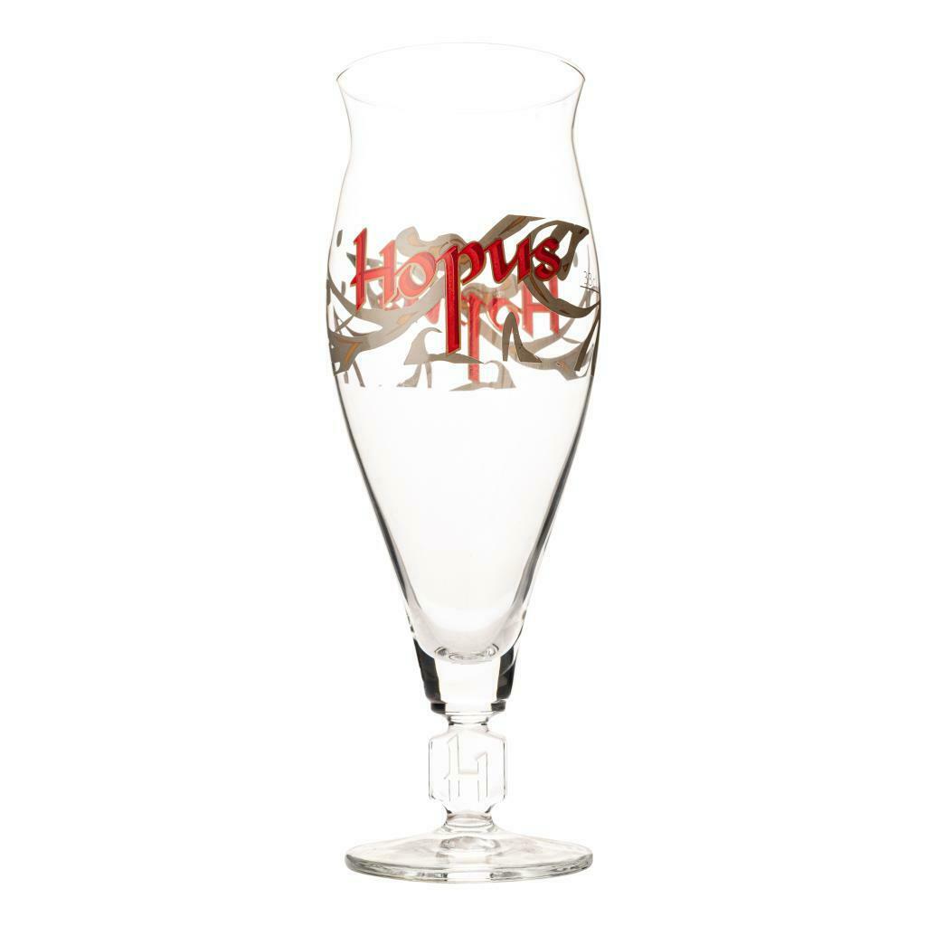 Hopus glas (mooie uitvoering), Verzamelen, Ophalen of Verzenden, Zo goed als nieuw, Bierglas