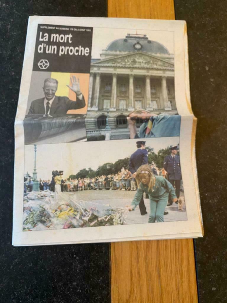 Supplément Vers l'avenir Mort du Roi Baudouin, Collections, Enlèvement ou Envoi, 1980 à nos jours, Journal