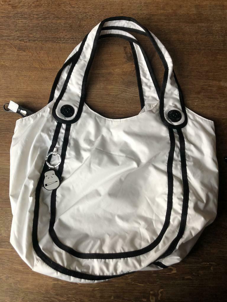 Sac KIPLING blanc 45x33 / bandoulière 60 cm, Comme neuf, Blanc, Kipling