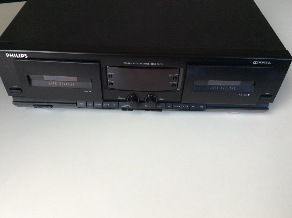 Double Auto Reverse Deck  Philips FC731, Ophalen of Verzenden, Philips