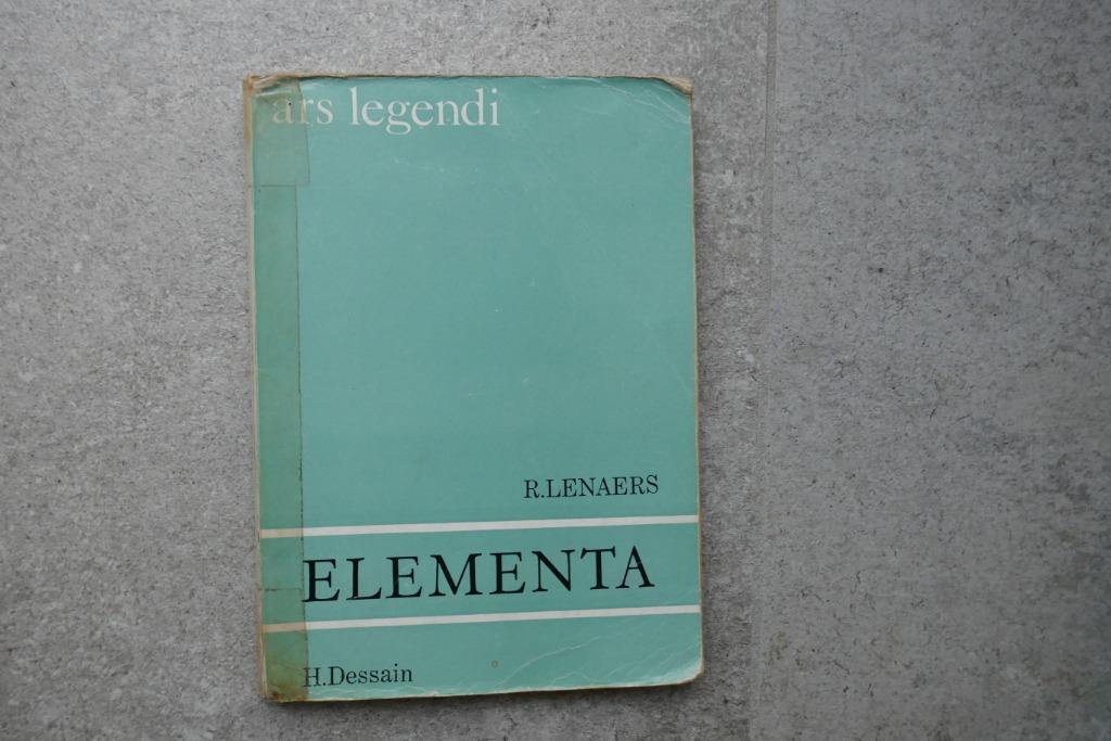 (vintage) Ars Legendi Elementa, Boeken, Ophalen of Verzenden, Gelezen, Latijn, R. Lenaers