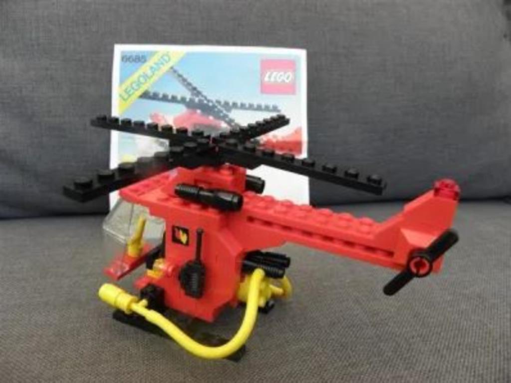 LEGO Classic Town 6685 Fire Copter Helicopter compleet, Kinderen en Baby's, Speelgoed | Duplo en Lego, Ophalen of Verzenden, Zo goed als nieuw