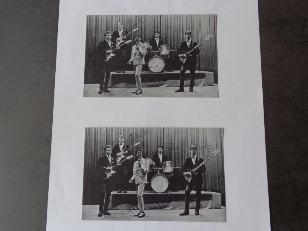 2Anciennes photos groupe "Les Rejetons et Jeanny" + dédicace, Collections, Enlèvement
