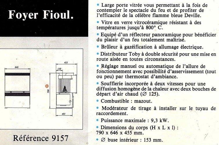 Insert au mazout DEVILLE, Neuf, Autres carburants, Encastré, Enlèvement