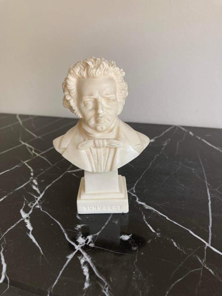 Componist Franz Schubert  albasten buste, Boeken, Ophalen of Verzenden