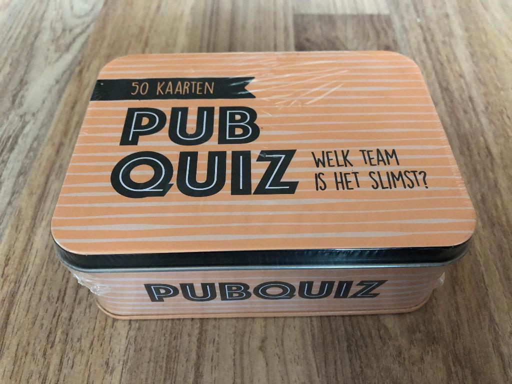 Pubquiz in blik, kaarten quiz (NIEUW!), Ophalen of Verzenden, Nieuw