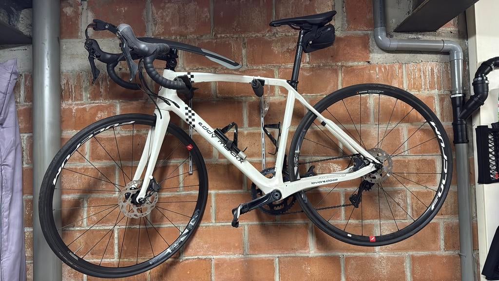 Racefiets Eddy Merckx Lavaredo68 wit zwart Shimano Ultegra, Autres marques, Comme neuf, Enlèvement, 53 à 57 cm