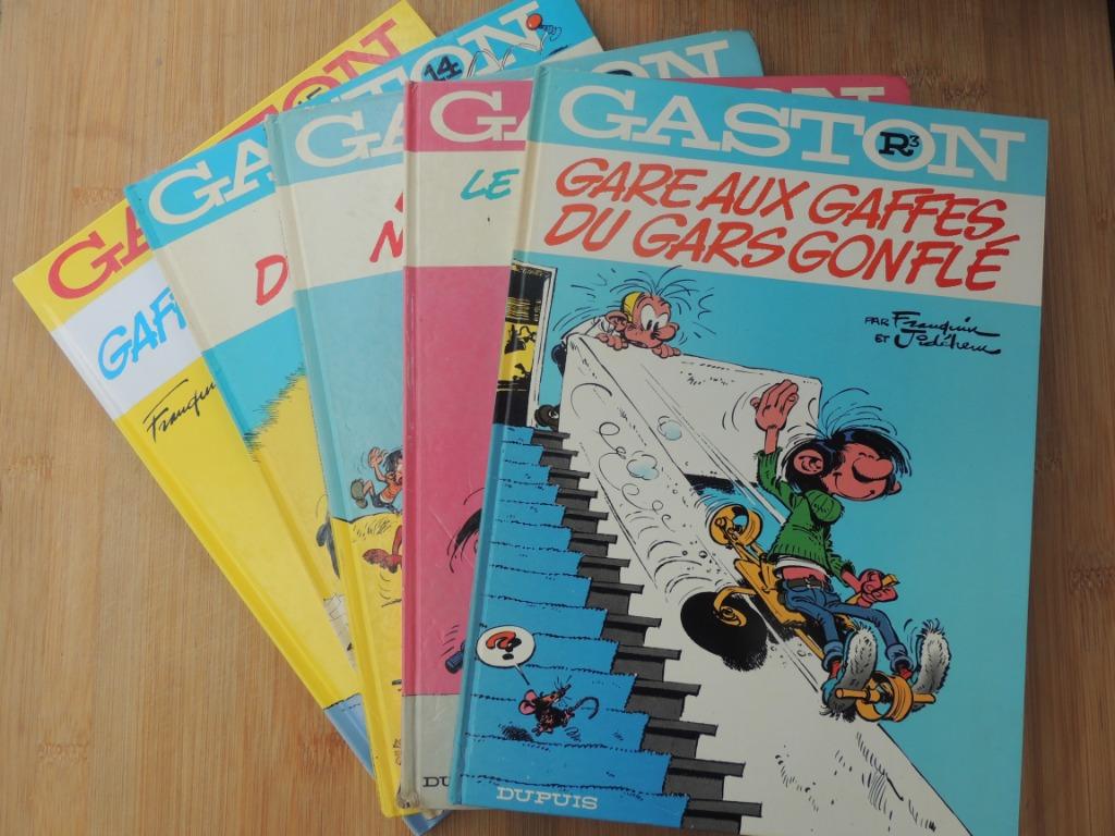 LOT DE 5 GASTON LAGAFFE VOIR DESCRIPTIF / PHOTOS, Livres, BD, Utilisé, Série complète ou Série, Enlèvement ou Envoi