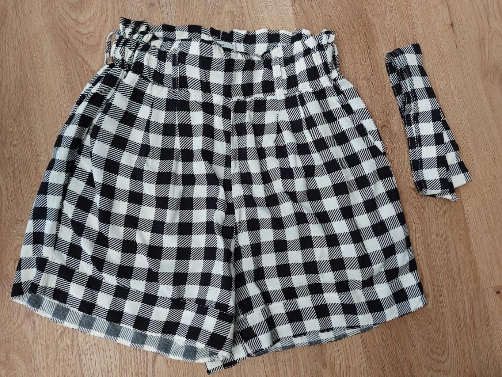 zwart-wit geruite short in maat S, Veritas, Overige kleuren, Kort, Nieuw