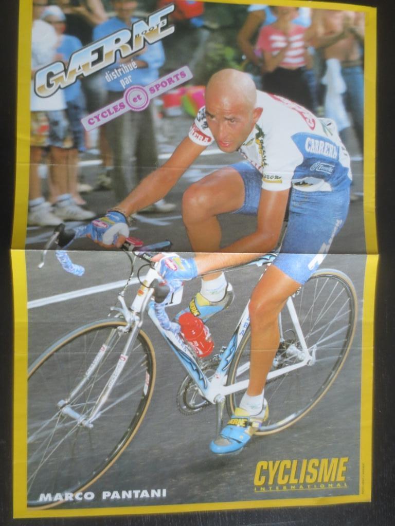 wielerposter 1995 team carrera marco pantani, Verzenden, Zo goed als nieuw
