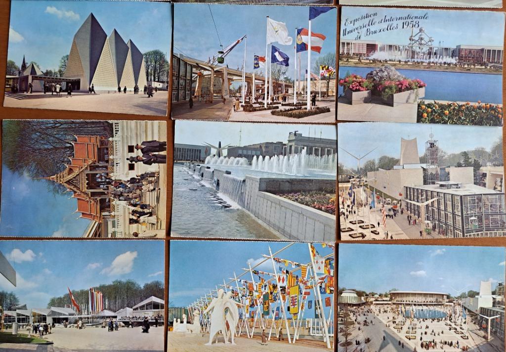 22 originele postkaarten expo 58 Brussel, Verzamelen, Ophalen of Verzenden, 1940 tot 1960, Ongelopen, Overige thema's