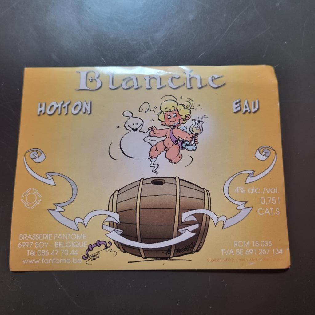 Etiquette Blanche Hotton Eau, Enlèvement ou Envoi, Utilisé, Autres types, Autres marques
