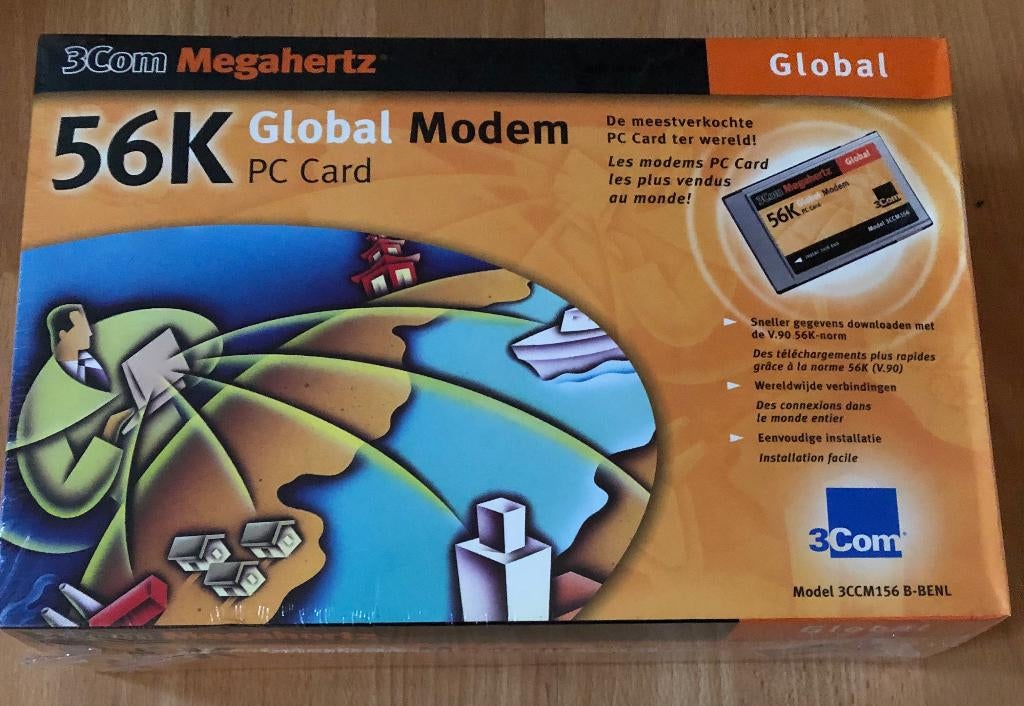 3Com 3CCM156 Megahertz 56K Modem Pcmcia Card (NIEUW), Computers en Software, Ophalen, Nieuw, 3Com