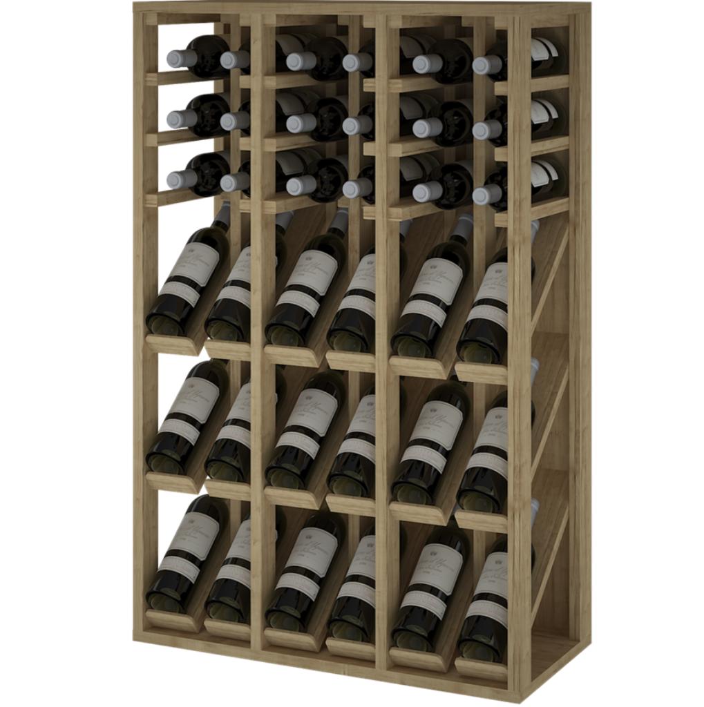 Casier à bouteilles de vin pin 36 bouteilles et 3 présentoir, Neuf, Bois, Envoi, 75 cm ou plus